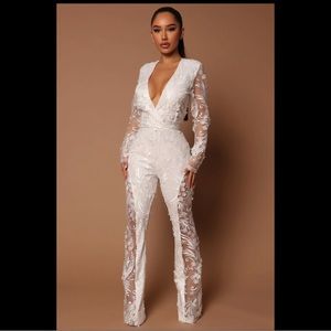 Fashion Nova Chantal Lace Jumpsuit